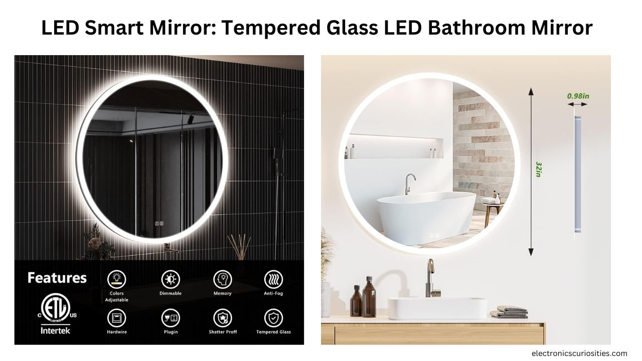 LED Smart Mirror: Tempered Glass LED Bathroom Mirror