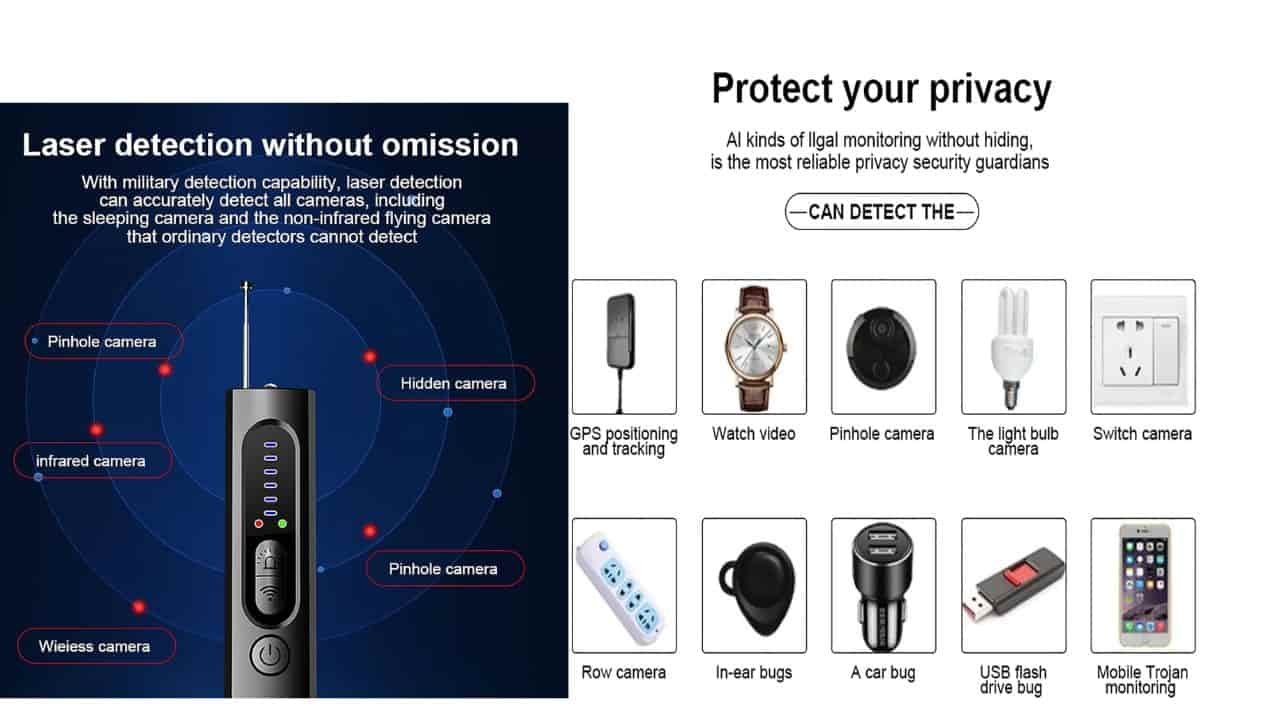 SpyFinder Hidden Camera Detector on amazon
