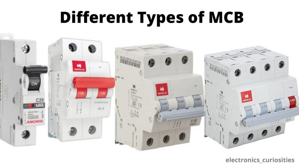 Types of MCB available in Indian market and there Uses