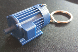3D Printed Electric Motor Replica Keychain