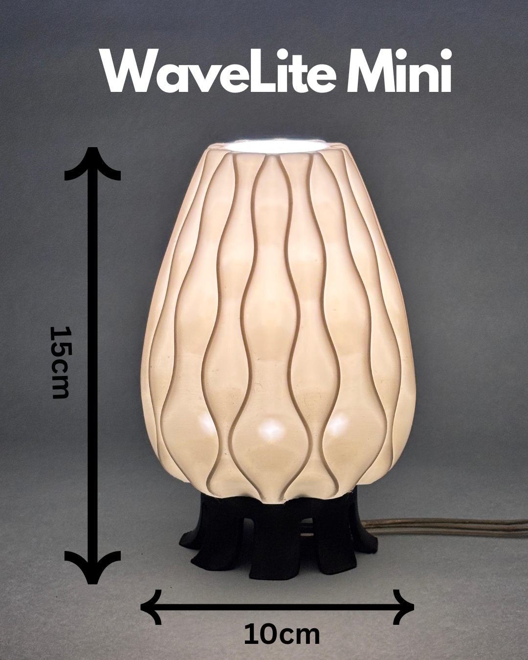 WaveLite Mini β Eco-Friendly Mini 3D Printed Lamp