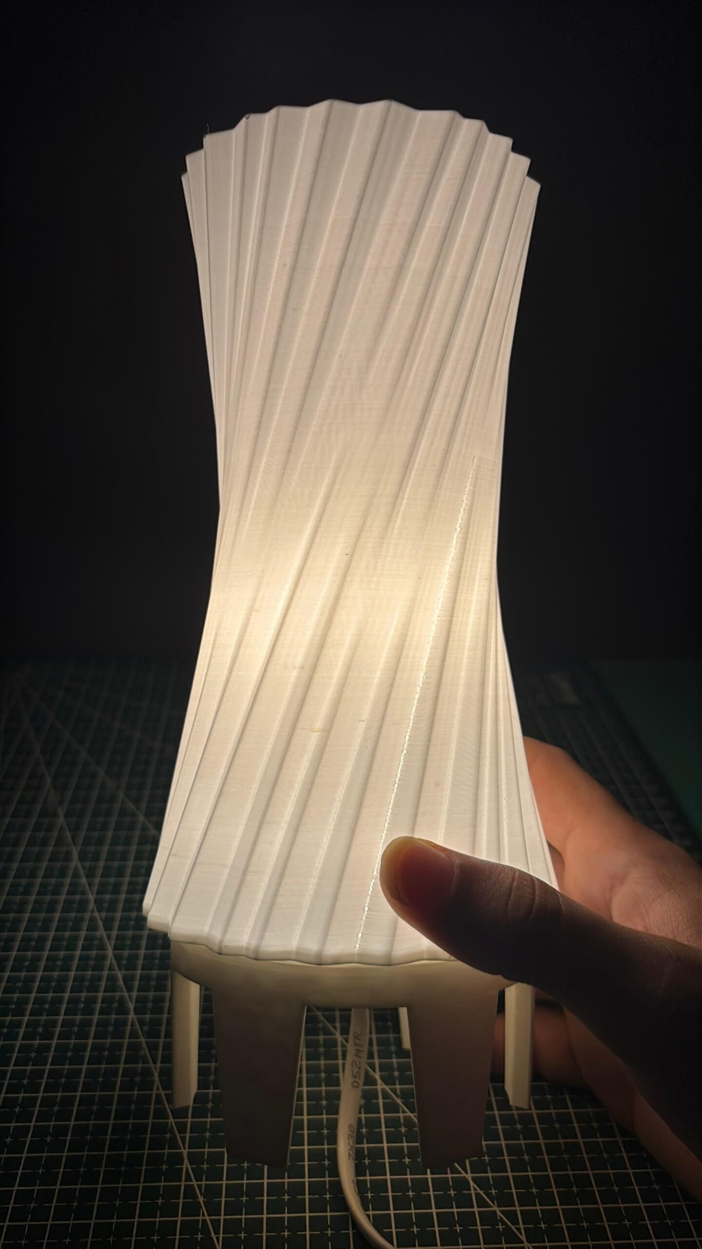 Glassy 3D Printed Lamp – Designed & Made in Goa