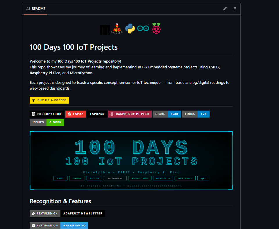 100 Days 100 IoT Projects